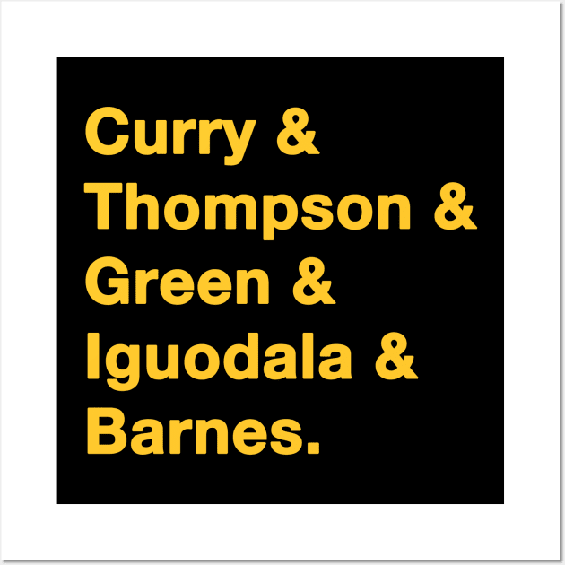 2015 Golden State Warrior Greats Yellow Wall Art by IdenticalExposure